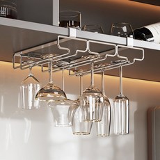 리빙굿스토리 와인잔거치대 탄소강 와인잔랙 선반 진열장 걸이 수납 꽂이, 3단-와인잔거치대(탄소강)