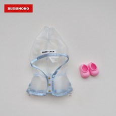 팝마트 라부부 꾸미기 우비 인형옷, 1~3세, 우비+장화(2피스), 핑크 우비세트(인형x)