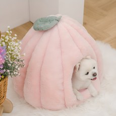 PURPLEPET 南瓜躲藏屋 寵物坐墊屋, 粉紅色