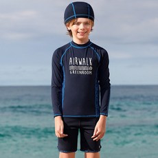 에어워크서프 남아동래쉬가드세트2피스+수모 YAWe1850 아동레쉬가드아동래시가드아동수영복아동비치웨어