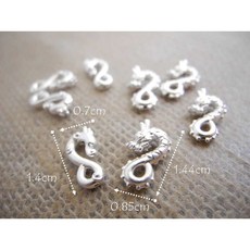 熊手創 S990純銀龍鳳單顆吊墜 DIY手作925銀飾材料 國際標準999純銀, 龍,單個