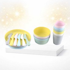 SCS 이케아 KALAS 칼라스 식기 그릇 접시 컵 포크 숟가락 주방 다용도 만능 정리 아동식기, 식기도구18종