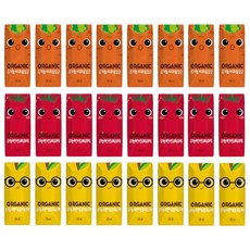 (박스)롯데 오가닉 어린이음료 125ml 3종x8입, 24개