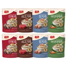 동원 양반죽 420g 파우치죽 모음(전복+쇠고기+참치+버섯야채 각 2봉 총 8봉), 1개