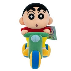 蠟筆小新 騎車款 絨毛玩具 35公分, 1個, 騎車小新,35cm