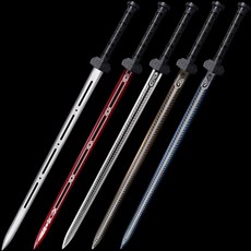 冰魄漢劍 不鏽鋼劍模型玩具 高錳鋼 戶外車載防身 寶劍 一體劍 防身冷兵器 鎮宅 武術表演道具 COS TOY 未開刃, 1個, V201。,70cm