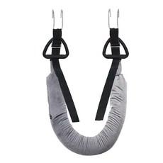 柏詩互創 腰椎牽引帶 腰椎拉伸器 單槓桿居家健身護腰牽引帶, 1個, 銀灰色+掛鉤【手環款】