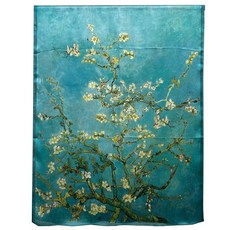 紐約精品絲巾絲質領巾(花卉油畫飄帶女絲巾)，柔軟舒適，藝術風格，多樣搭配