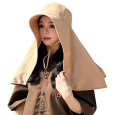 遮陽帽女抗UV防曬披肩面罩