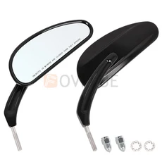 핸들바 마운트 5/16인치 오토바이 백미러 (1982년 이후 할리 CVO 투어링 일렉트라 스트리트 로드 글라이드, 01 001 Style Black