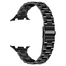 더조은셀러 로젤리 여성용 슬림 메탈 체인 스트랩 갤럭시워치8 클래식 44mm 40mm, 1개, 블랙