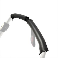 PU 가죽 유모차 핸들 커버 지퍼 커버 유모차 액세서리, 01 Black, 1개