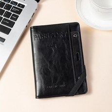 PAKCHOICE 심플한 고급 PU 다기능 여권 지갑