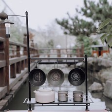 台灣出貨 桌面置物燈架組 燈架 層架 桌面置物架 掛架 戰術板 戶外桌露營桌燈桿 吊掛架 掛勾, 1個, 一節燈架