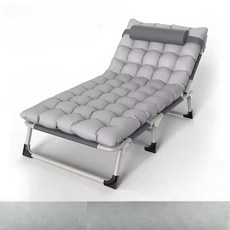 접이식 침대 1인용 폴딩 병간호 보호자침대 심플 일반, 강화 침대  그레이 + 시원한 라탄 매트