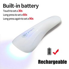 LINMANDA 손톱 건조 램프 휴대용 UV LED 폴리쉬 매니 도구 충전식 미니 네일 건조기, USB, White 5