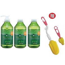 Simba 小獅王辛巴 綠茶奶瓶蔬果洗潔液 800ml, 1個, 6罐贈品:奶瓶奶嘴刷