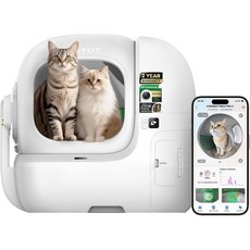 고양이 화장실 PETKIT 2025 PUROBOT MAX PRO AI-카메라 자동 청소 쓰레기통 210° 광각 렌즈 여러 마리 고양이를 위한 5G & 2.4G WiFi/앱 제, PETKIT 2025 PUROBOT MAX PRO AI
