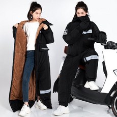 겨울 점프수트 방한 우주복 전신 배달방한복 보온 동절기 작업복 공용, 7. 블랙 XL (허리지퍼)