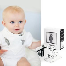 DONO&DONO 純棉口水巾手帕十入組 滿版熊熊套組，寶寶親膚柔軟吸水巾，多功能清潔防護, 1個, 滿版熊熊套組