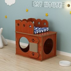 가정용 고양이 터널 원목터널, M, 1개