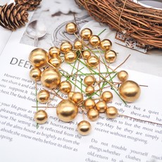 인조열매 장식소품 조화소재 골드데코, 200개 *1봉