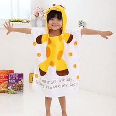 베베샤 기린 동물비치가운 아동 타올 물놀이 샤워 목욕타월