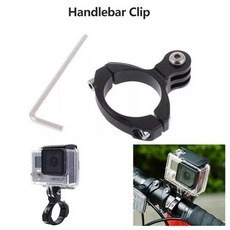 알루미늄 핸들 바 마운트 자전거 오토바이 거치대 GoPro Hero13 12 11 10 9 8 7 Insta360 X2 X3 DJI Osmo 액션 카메라 액세서리, Handlebar Clip, 한개옵션1