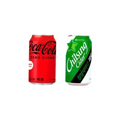 코카콜라 제로 업소용 355ml 10개입 + 칠성사이다 제로 업소용 355ml 10개입yh.3+9tuy