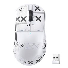 ZIYOU LANG xMagic-Refiner X2 무선 게이밍 마우스 트라이모드 2.4G/USB-C 유선/블루투스 PAW3311 센서 25000 DPI 1000Hz 폴, White