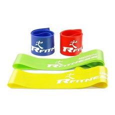 Furinno Rfitness 프로페셔널 루프 스트레치 운동 밴드 4피스 세트 RF1503-4 102258, 1개