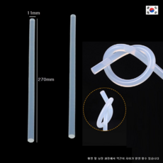 강력 접착 11mm 핫멜트 글루건 스틱 | 투명 글루심 / 국산 대형 규격, 1개