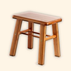 (수담스토어) 튼튼한 원목스툴 선반형 스툴의자 간이체어 23 20 24cm