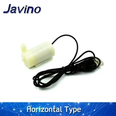 DC3-5V USB 저소음 브러시리스 모터 펌프 DIY 키트용 미니 소형 마이크로 수중 워터 120L/H, [01] USB-Horizontal Type, 1개