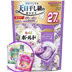 P&G 일본 다우니 보르도 캡슐세제 섬유유연제+세제 4 in 1 라벤더 & 자스민 향 27겔볼, 1개, 27개입