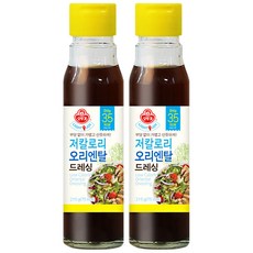 오뚜기 LIGHT JOY 저칼로리 오리엔탈 드레싱, 215g, 2개