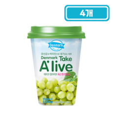 동원 덴마크 테이크 얼라이브 머스캣 청포도 컵음료, 250ml, 4개