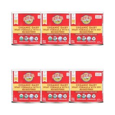 Earth's Best 얼스베스트 베이비 포뮬러 0-12개월 데어리 인펀트 포뮬러 유아 분유 595g, 6개