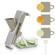 주방용 엘레트로노바 세이프 만돌린 슬라이서 야채 음식 주방 그레이 화이트 다이서 프라이 줄리앙 프렌치 야채용 그린 그레이 커터, 007, Grey & Draw Gray