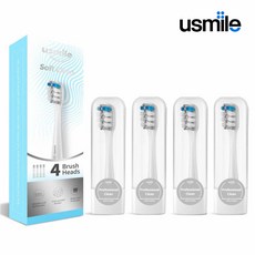 usmile 유스마일 전동칫솔 전용 스마트 소프트 클린 리필 칫솔모, 4개