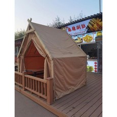 글램핑텐트제작 글램핑천막 오두막 가든 조립식 텐트 쉘터 장박, 19. 3X2m 카키색 천, 1개