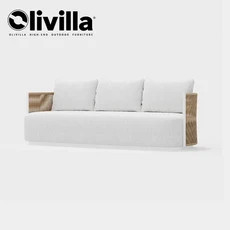 B56 야외 소파 안뜰 테라스 정원 발코니용 방수 라탄 직조 레저용, 01 빠른, 10 Three-seater Sofa