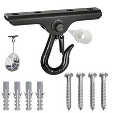 ZoeZure 튼튼한 회전 스윙 행거 해먹 의자용 340.2kg750파운드 용량 스윙 후크 펀칭 백 실내 실외 걸이 하드웨어 452085