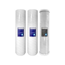 CLEAN PURE 20吋大胖濾心組合 (5微米PP棉濾心x2 + 壓縮活性碳濾心x1), PP*2+CTO, 1套