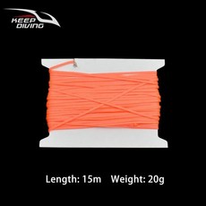 스쿠버 다이빙용 교체용 플랫 라인 핑거 릴 경량 내구성 고강도 부식 방지, 2. 15M Orange