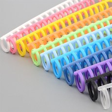 업위드 플라스틱 제본링 링바인더 제본스프링 바인더링, 흰색