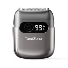 ToneZone 미니 전기면도기 왕복식 360도밀착 피부자극적음 IPX7방수, 그레이, BG-7181