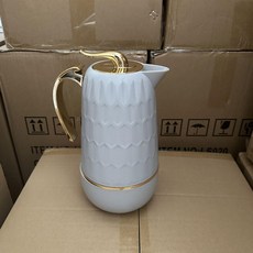 엔틱 실버 주전자 앤틱 수공예 다기 디자인 럭셔리 차, 1개, 1L, 연회색 보온병