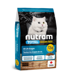 nutram 無穀全能系列 乾飼料 挑嘴全齡貓 T24, 1袋, 2kg, 鮭魚+鱒魚