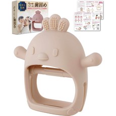 Rozally 아기용 실리콘 치발기 병아리, 1개, 베이지, 본체 B0D9T689B2
